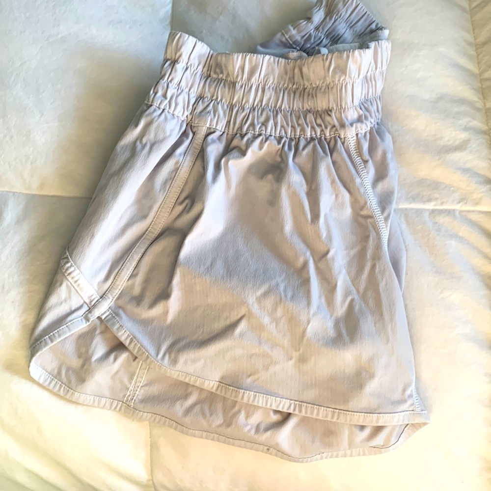 white lululemon shorts